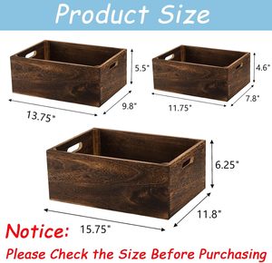Organizador de Baño Apilable de Madera Maciza con Acabado Envejecido para Decoración del Hogar, Personalizable para <span class=keywords><strong>la</strong></span> Organización y Almacenamiento de <span class=keywords><strong>la</strong></span> <span class=keywords><strong>Despensa</strong></span> y <span class=keywords><strong>la</strong></span> Cocina - Product Image 4