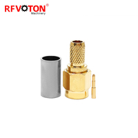 Connecteurs à sertir de haute qualité connecteur RF pour prise mâle SMA 50 Ohm sertissage en cuivre plaqué or pour RG58/LMR195/LMR200