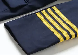 Compagnia aerea Blu Navy Assistente di Volo Aviator Pilot Abiti Camicia Uniformi