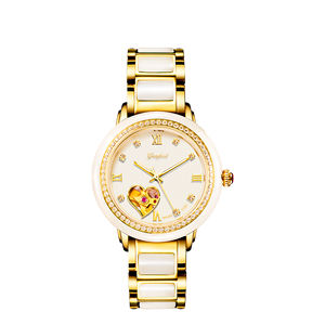 New Arrival High Quality Natural White Jade <b>Watch</b> Luxury White Gold Diamond Skeleton Automatic <b>Mechanical</b> <b>Watch</b> - Product Image 5