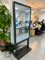 Écran OLED Transparent IA de 55 pouces avec support d'animation tactile 10 points intégré pour magasin et ascenseur