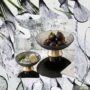 Plat à collation, assiette à fruits, plateau, bol, accessoires de table, décoration de la maison, cadeau d'affaires, style européen, verre émaillé coloré, respectueux de l'environnement - Product Image 3