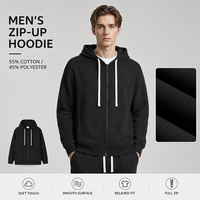 Lyocell Air Layer Men's Breathable Fabric Zip Up Dive Hoodie Custom Logo Premium Soft Warm Casual Jacket Sweatshirt Top