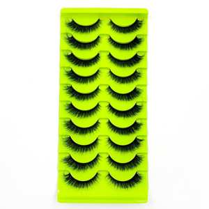 Bande de cils russes 3D 5D 6D Volume vaporeux Faux cils de vison Faux cils plateaux Fox Eye <span class=keywords><strong>Foxy</strong></span> Winged Cat Eye Strip Lashes - Product Image 4