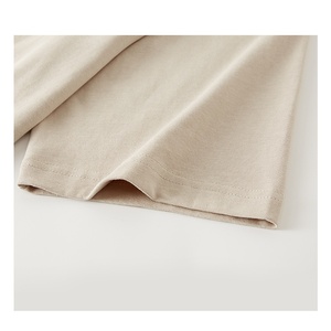 240gsm Pro Club Cotton Tee, Men O-<b>Neck</b> Regular Fit Blank T-Shirt, Breathable Casual Free Sample - Product Image 4