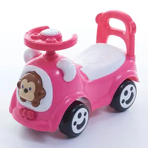 Precio barato al por mayor de dibujos animados para niños Bebé y niños paseo en coche de pedales de plástico
