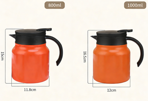 <span class=keywords><strong>Théière</strong></span> en acier inoxydable 316 de 800 ml et 1000 ml, isolée sous vide, grande capacité - Product Image 3