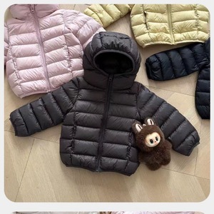 Child Star Circle Girls' Macaron Color Cotton-padded Jacket Thickened Warm Windproof Hooded Coat For Late Autumn Winter - Product Image 3