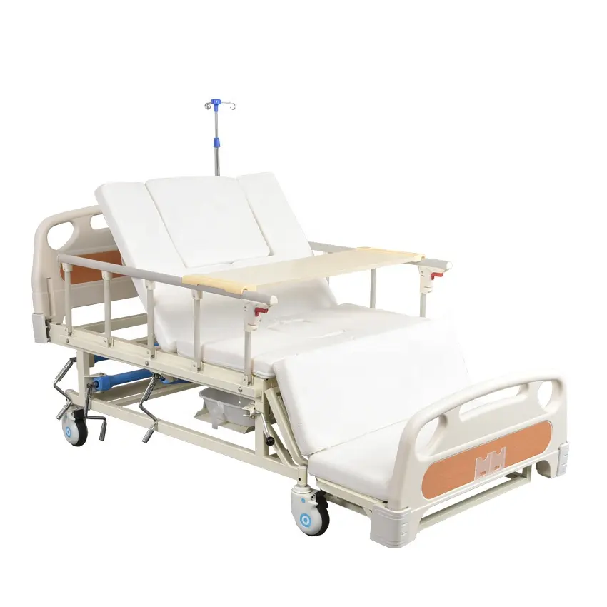 Cama de hospital de Enfermería de cuidado en el hogar manual de manivela médica rentable de 3 funciones mulit