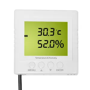 Mini termômetro digital lcd industrial, medidor de temperatura e umidade do ar