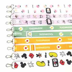 Cordones para el cuello con soporte para tarjetas de identificación de empleados, llaveros y logotipo empresarial personalizado - Product Image 1