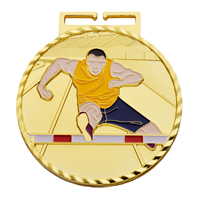 Médailles de course virtuelles personnalisées au design antique, en alliage de zinc, couleur or, pour la vente en gros, trophées sportifs durables, Cross Anime