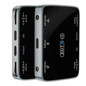 Double compatible pour iPhone Type-C Convertisseur de carte son stéréo en temps réel 2 en 1 Convertisseur de chargement en direct