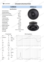 VJ12MB600  Haut-parleur de sonorisation professionnel Line Array 12 pouces 800W, gamme moyenne, basses moyennes, haute pression sonore