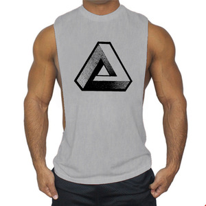 MKAS Custom Print 100% algodón Entrenamiento Tank Top Golds Mens <span class=keywords><strong>Gym</strong></span> Vest - Product Image 5
