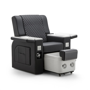 Nuevo Mobiliario para Salón de Uñas, Sillas de Pedicura de Lujo con Plataforma Blanca, Silla de Masaje para Manicura y Pedicura con Spa para Pies - Product Image 1