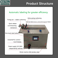 Machine d'étiquetage semi-automatique PLC pour le scellage des coins de boîtes et l'étiquetage inviolable des emballages en cartons, sacs, papier et plastique