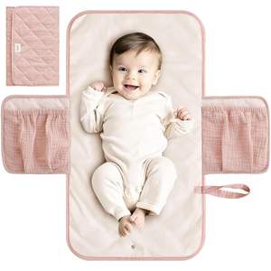 Échantillon gratuit, matelas à langer portable, matelas à langer portable pour bébé, pour nouveau-né fille et garçon, station de change imperméable pour les voyages - Product Image 5