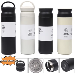 Botol air anak-anak portabel, cangkir vakum panas dingin Stainless Steel 304 gaya Jepang sederhana - Product Image 4