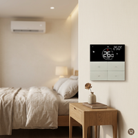 Thermostat numérique programmable WIFI AC630F pour ventilo-convecteur 2/4 tuyaux, design carré moderne, 220V, ignifuge PC+ABS, économie d'énergie