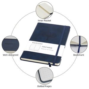 Academic A5 Logo Customized Grid Dotted Notepad Leather Diary Note Book Custom Elastic Band Hardcover Journal Notebook Planner - Product Image 5