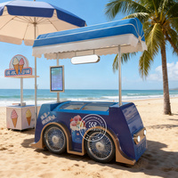 Prix d'usine Chariot à crème glacée mobile personnalisable Chariot à collation commercial Chariots de petit-déjeuner Chariot à crème glacée à hot-dog