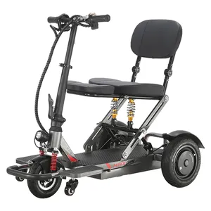 Yetişkin 3 tekerlekler için hareketlilik Scooter yetişkinler için hafif elektrikli yaşlı Scooter katlanır