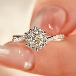 कैयोशी हॉट सेलिंग ट्रेंडी शादी की महिलाओं को शानदार क्यूबिक ज़िरकोनिया के साथ रिंग करती हुई दुल्हन गहने - Product Image 2