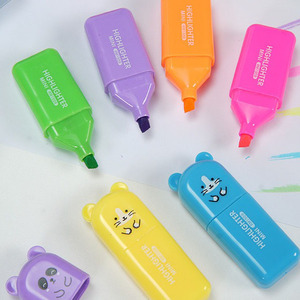 Juego de Marcadores con Forma de Osito de Dibujos Animados, 6 Colores, para Estudiantes, para Resaltar Puntos Clave - Product Image 2