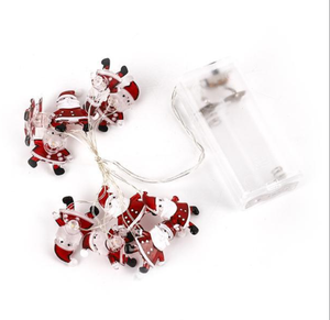 <span class=keywords><strong>Luces</strong></span> Navideñas LED de Alambre de Cobre, Impermeables, con Diseño de Papá Noel, Muñeco de Nieve, Árbol, Ciervo, Estrella y Copo de Nieve, Decoración para Dormitorio, Funcionan con <span class=keywords><strong>Pilas</strong></span> - Product Image 2