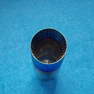Punta de escape universal de acero inoxidable de 3.5 pulgadas, <span class=keywords><strong>azul</strong></span> quemado, corte inclinado, pulido espejo, para silenciador y tubo de escape, pieza exterior de coche - Product Image 6