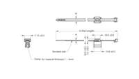 2 attaches de fixation de câble pour panneau de 1 à 3mm, extérieur dentelé, diamètre du faisceau 4-50mm, vente en gros