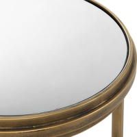 Tables d'appoint rondes en métal rétro modernes personnalisables en taille et couleur, découpées au laser (lot de 2) pour la maison et l'hôtellerie