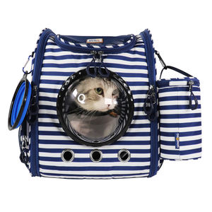 Sac à dos pour animaux de compagnie tendance, fermeture éclair, rembourrage multi-structure, matériau en maille polyester, pratique pour les petits chiens et chats, respirant - Product Image 4