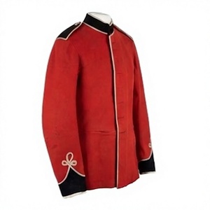 Chaqueta de lana roja con cuello alto, estilo uniforme de banda de marcha, servicio OEM personalizado - Product Image 3