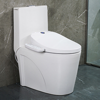 Nouveau design blanc wc sécheur d'air chaud électrique une pièce toilette intelligente siège de toilette couverture salle de bain sièges de toilette intelligents