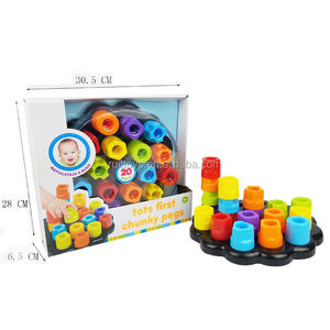 Colonna Partita Blocchi di Costruzione Robusta Pioli <span class=keywords><strong>Puzzle</strong></span> Geometrica Stack Giocattolo - Product Image 5