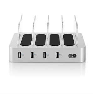 Station de charge intelligente pour <span class=keywords><strong>smartphone</strong></span> de bureau, 4 ports, personnalisée, commerciale, universelle, pour tablette, téléphone portable, USB - Product Image 4