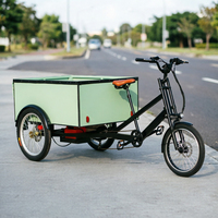 Carrito Tuk Tuk con Remolque, Entrega Rápida, Gran Oferta, Bicicleta Eléctrica de Carga Pesada de 3 Ruedas con Caja para Adultos, 6 Velocidades