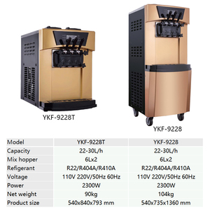 Machine à <span class=keywords><strong>glace</strong></span> 22-30L/H, fabrication automatique de <span class=keywords><strong>glace</strong></span> molle, fabrication maison de crème glacée, machine à <span class=keywords><strong>glace</strong></span> commerciale pour les entreprises, prix - Product Image 2