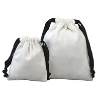 Sac à cordon en coton recyclable personnalisé en Chine pour la protection contre la poussière des chaussettes et des chaussures de luxe
