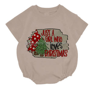 High Quality <strong>Teen</strong> Children's Clothing Boys and Girls OMG Santa Printed Romper Kids White Bubble <strong>Onesie</strong> - Product Image 4