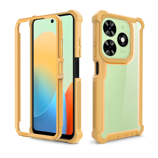 Transparent Anti Shock Tpu Acrylic 2 in 1 Mobile Phone Case Anti Collision Protection Phone Cover for Tecno Spark GO 2024
