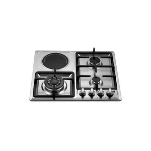 New Design Customized Kitchen Appliance Gas Hob 59cm 4 Burners Stainless Steel Gas Electric Hob Gas Hob