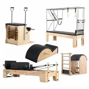 Pilates Reformer Profesional Yoga Fitness Madera Pilates Máquina Cama Roble Arce Pilates Plegable Reformer