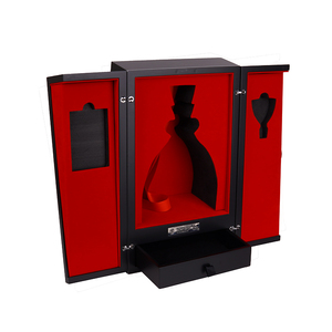 Tùy Chỉnh Sang Trọng <span class=keywords><strong>Whisky</strong></span> Hộp Rượu Vang Chai Bộ Sưu Tập Hiển Thị Hộp Đôi Cửa Thiết Kế Bằng Gỗ Hộp Quà Tặng Cho Rượu - Product Image 6