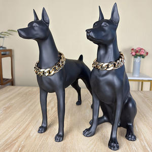 Estatua de Perro Dóberman Pinscher de Resina con Textura de Alta Calidad, Tamaño Real, para Decoración del Hogar y Escultura de Fibra de Vidrio Lista para Exportación - Product Image 2