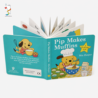 Buku Papan Angkat Lipat Interaktif Custom, Cetak Penuh Warna, Buku Cerita Edukasi Balita, Sudut Melengkung, Hanya Cetak OEM