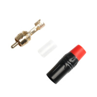 Connecteur de microphone de connecteur mâle de prise RCA équilibrée de plaque d'or de haute qualité pour le haut-parleur audio
