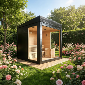 Sauna extérieur en bois de cèdre massif, design moderne, pour jardin - Product Image 2